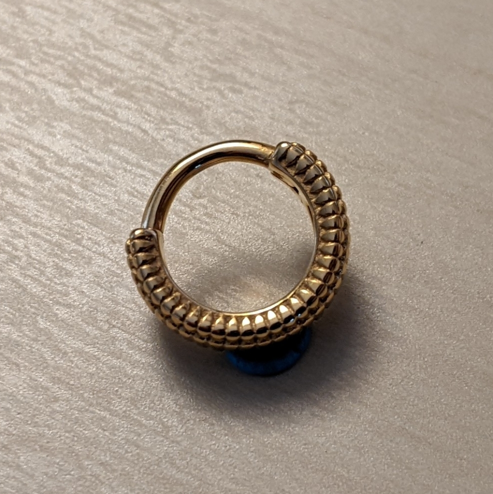 Tether Double Eclipso Clicker Ring in 14k Yellow Gold Plate, 9.5mm